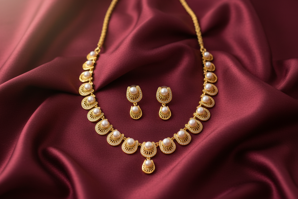 Royal Pearl Grace ( With Earrings )