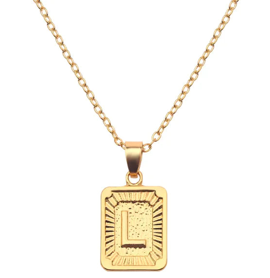 English alphabet pendant necklace