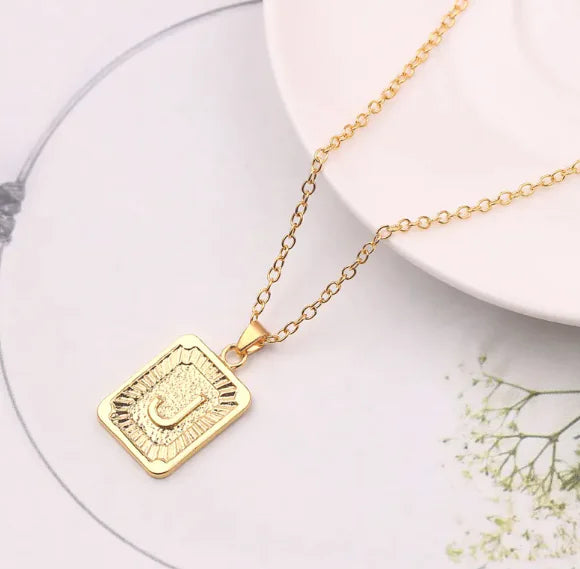 English alphabet pendant necklace