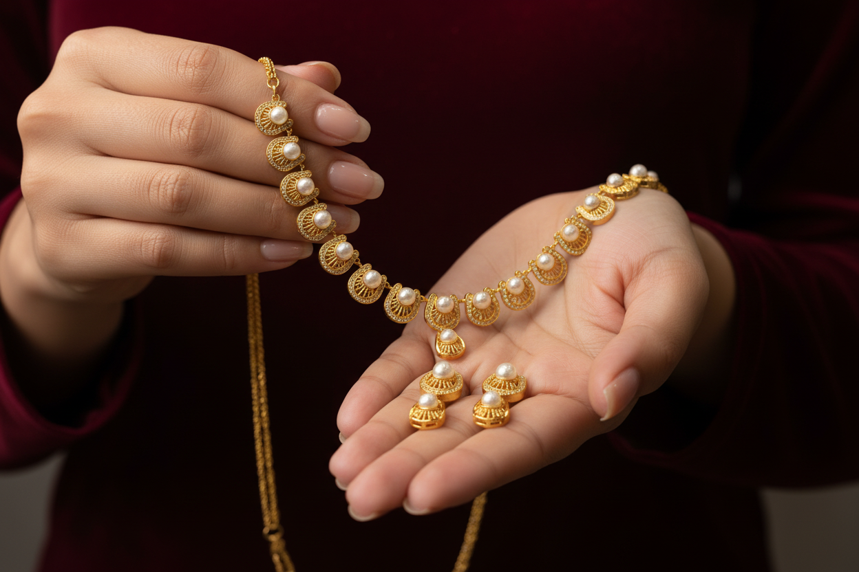 Royal Pearl Grace ( With Earrings )