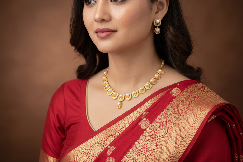 Royal Pearl Grace ( With Earrings )