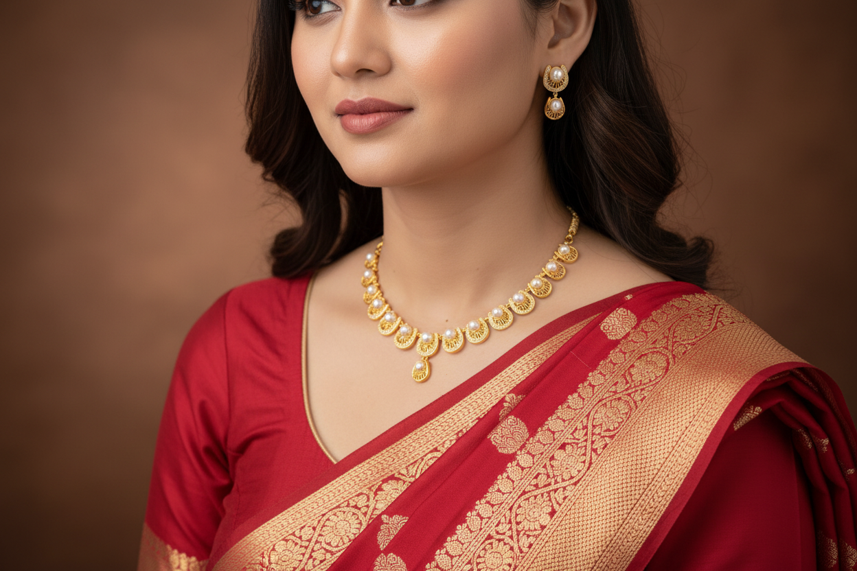 Royal Pearl Grace ( With Earrings )