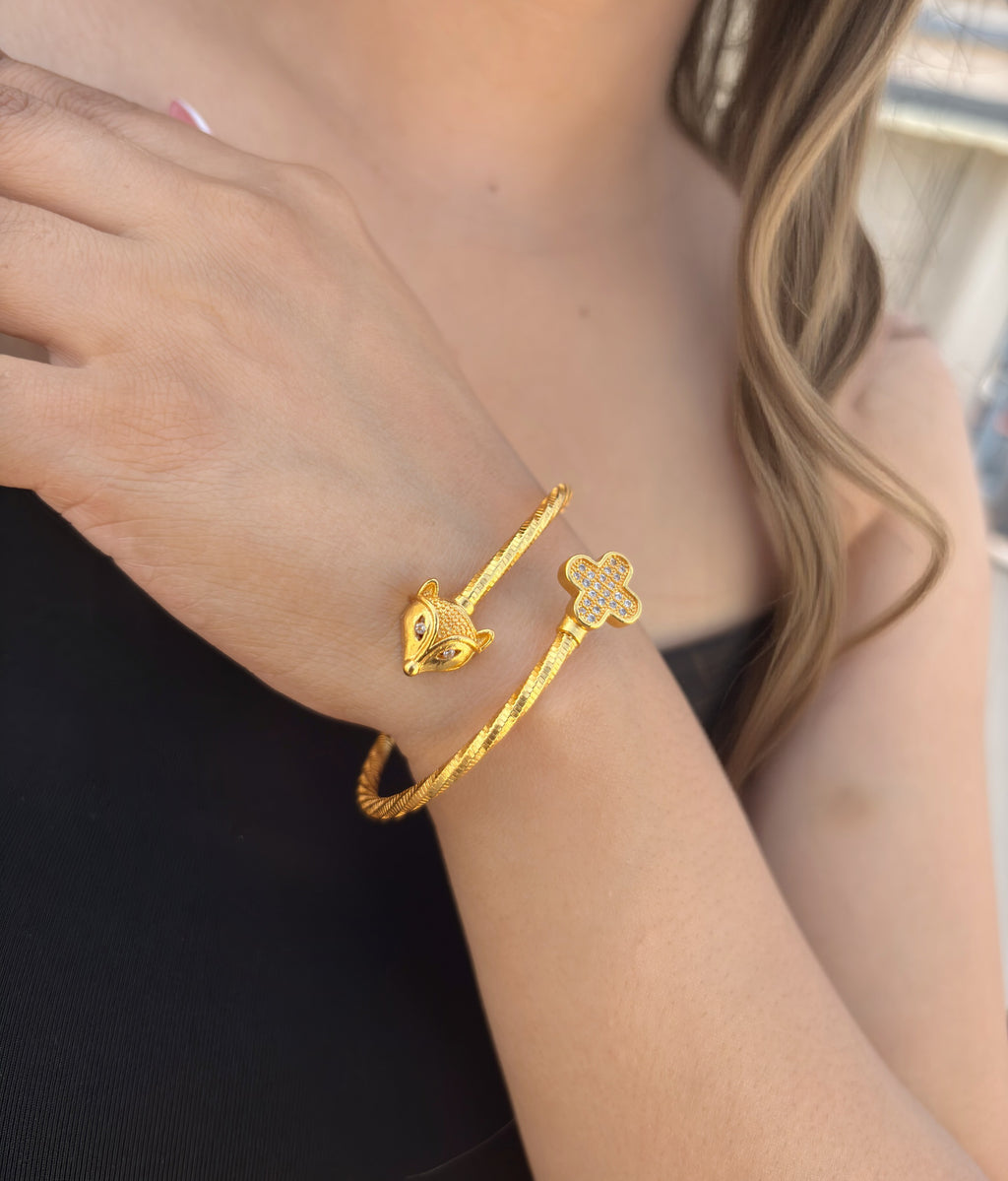 Cat & Blossom Bracelet