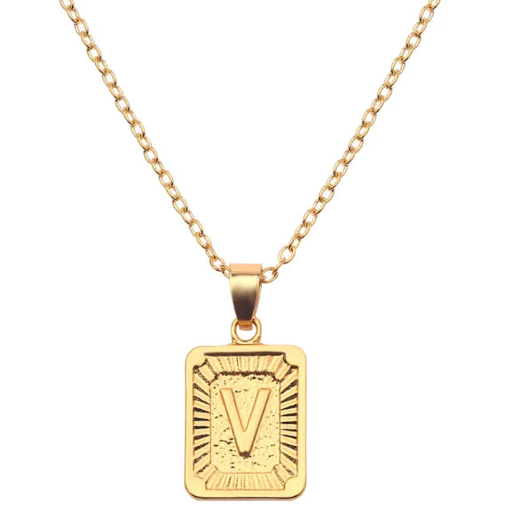English alphabet pendant necklace