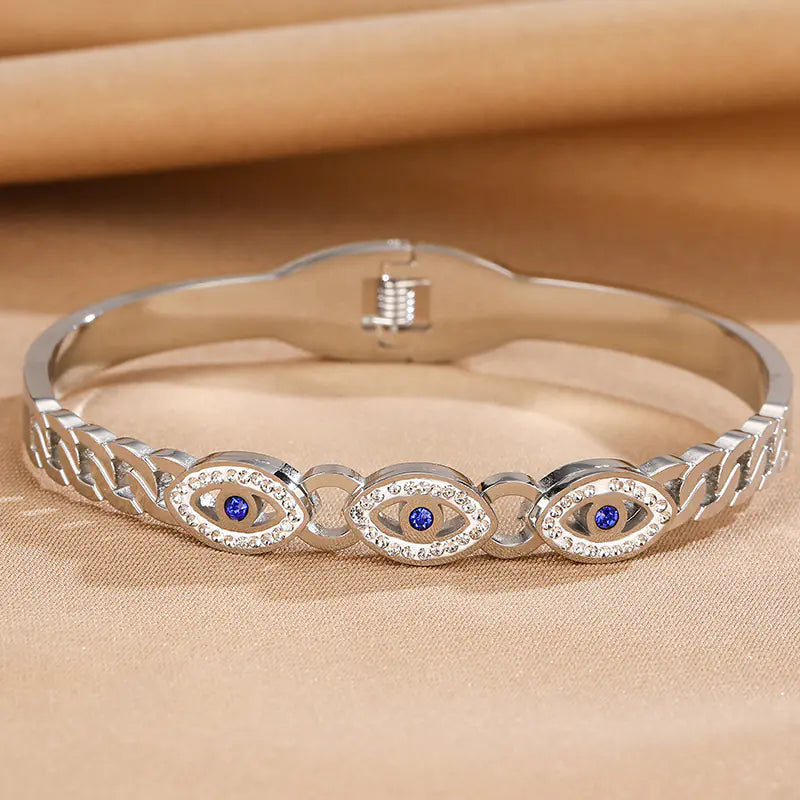 Titanium Steel Evil Eye Bracelet for Cross-Border Trade