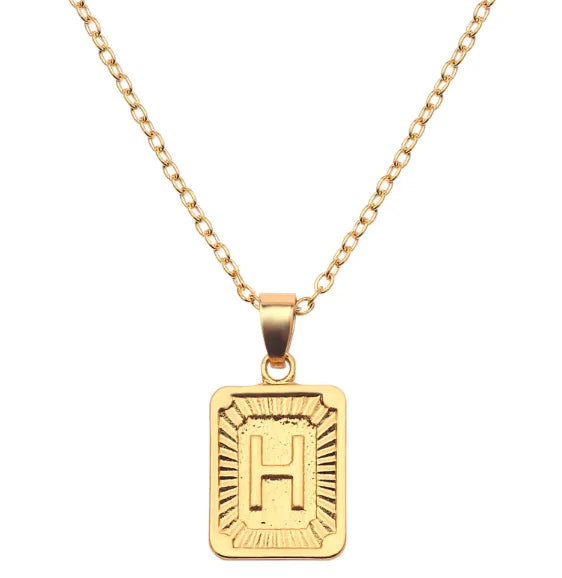 English alphabet pendant necklace