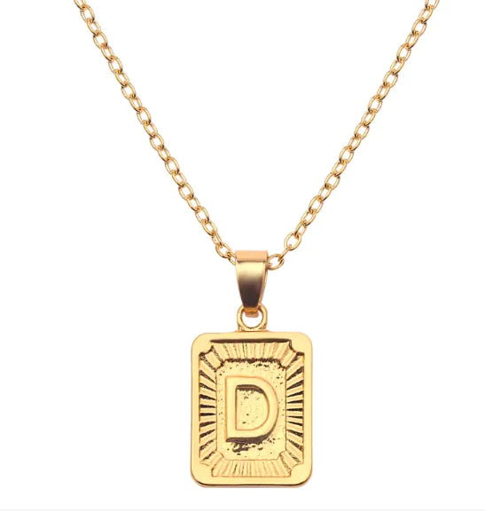 English alphabet pendant necklace