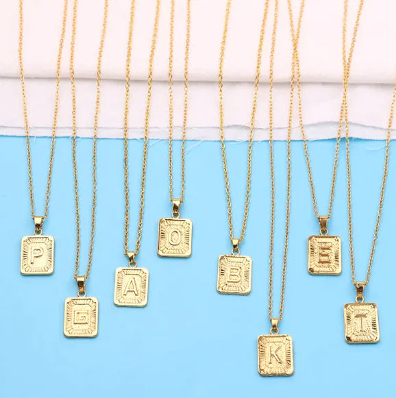English alphabet pendant necklace
