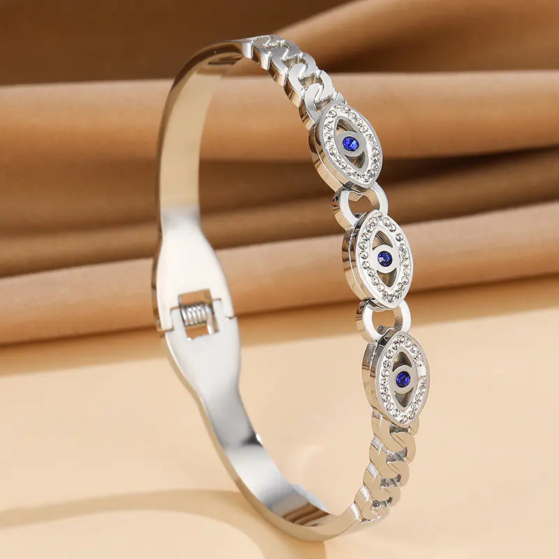 Titanium Steel Evil Eye Bracelet for Cross-Border Trade