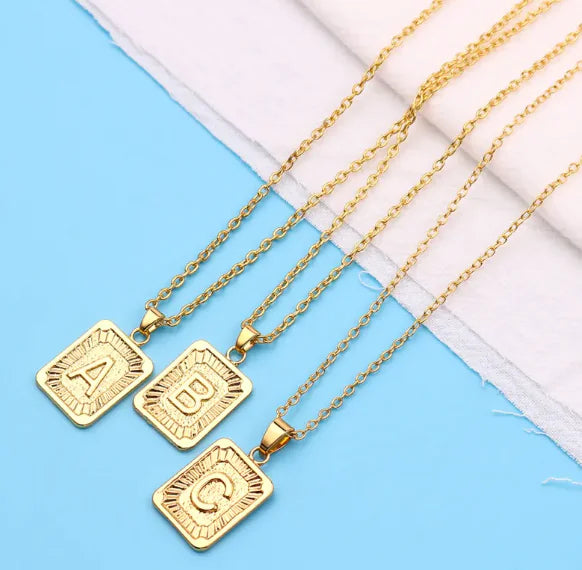 English alphabet pendant necklace