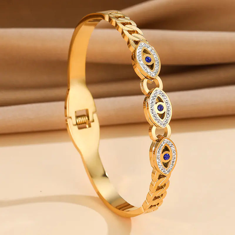 Titanium Steel Evil Eye Bracelet for Cross-Border Trade