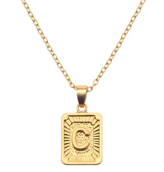 English alphabet pendant necklace