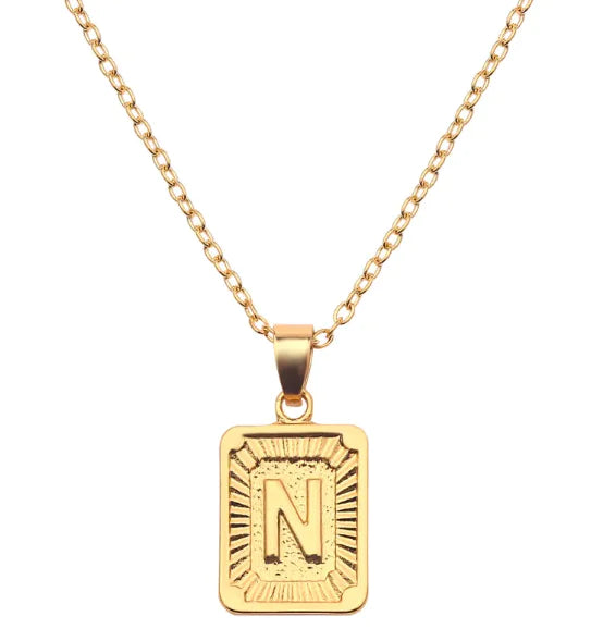 English alphabet pendant necklace
