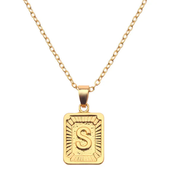 English alphabet pendant necklace