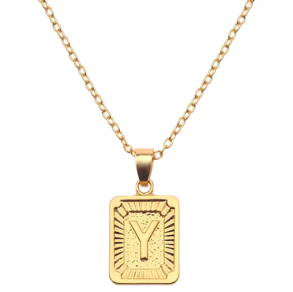 English alphabet pendant necklace