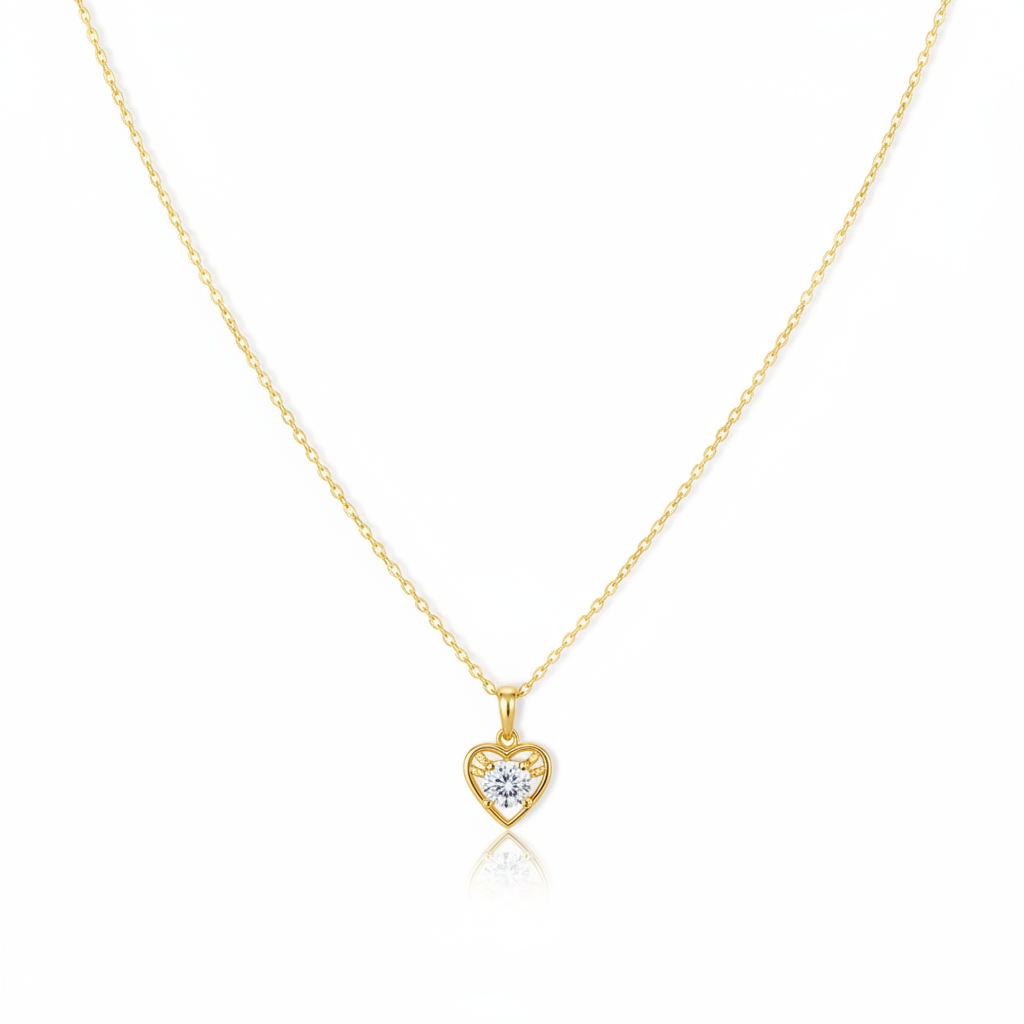 Celeste Heart Pendant - V Shape