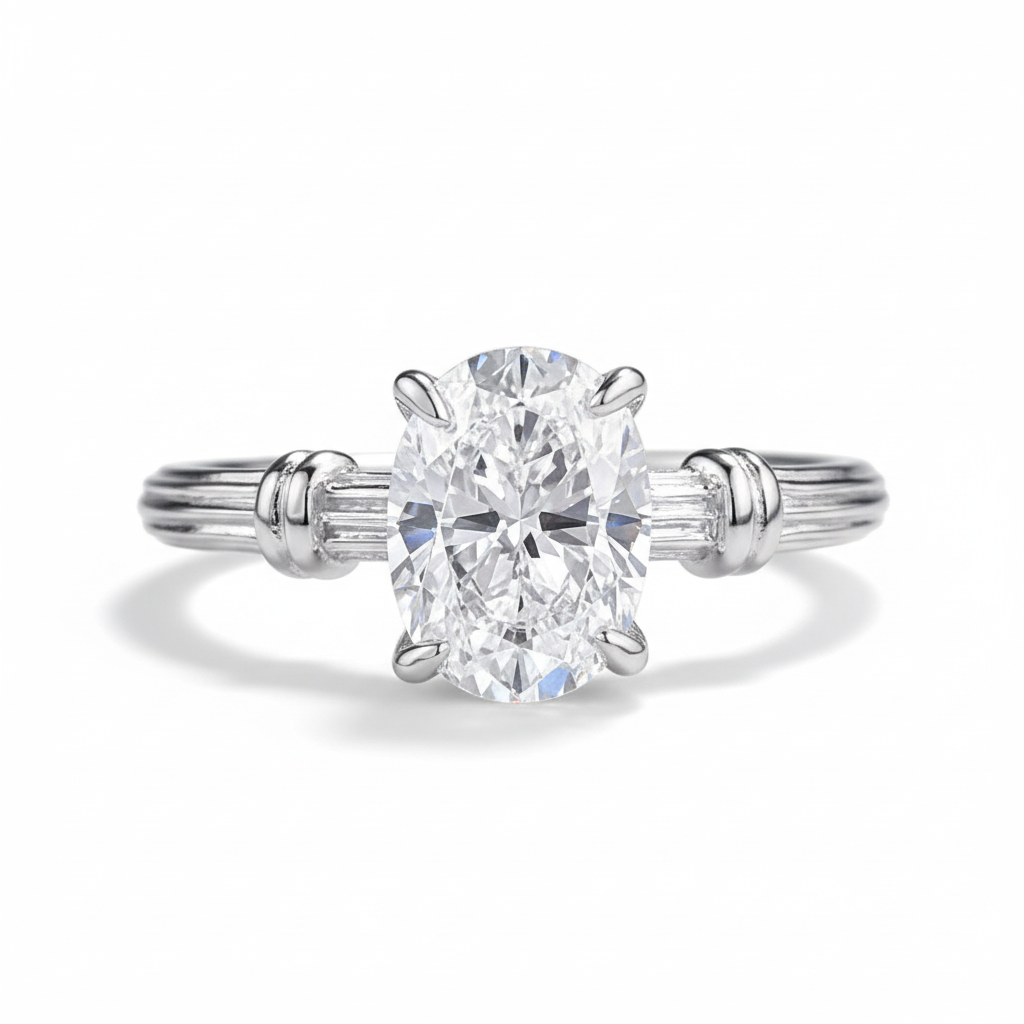 Charm Pear Cut Lab Diamond Ring