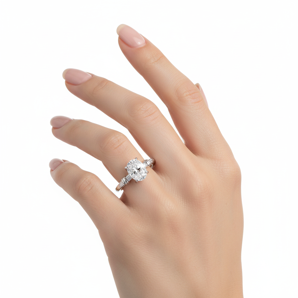 Charm Pear Cut Ring on Elegant Hand
