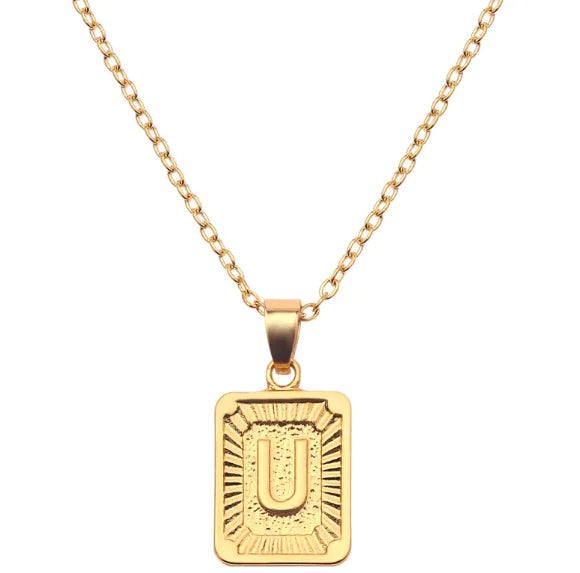 English alphabet pendant necklace