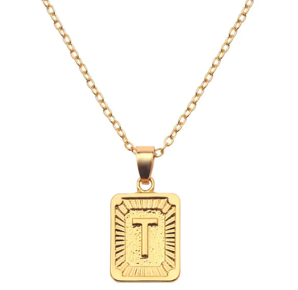 English alphabet pendant necklace