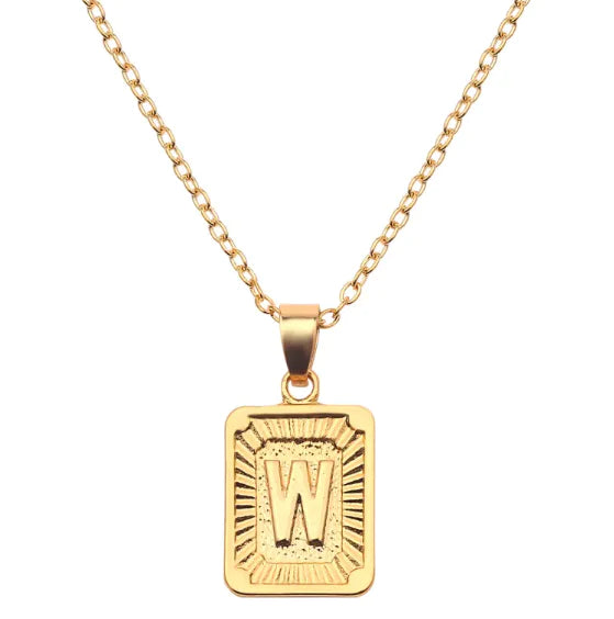 English alphabet pendant necklace