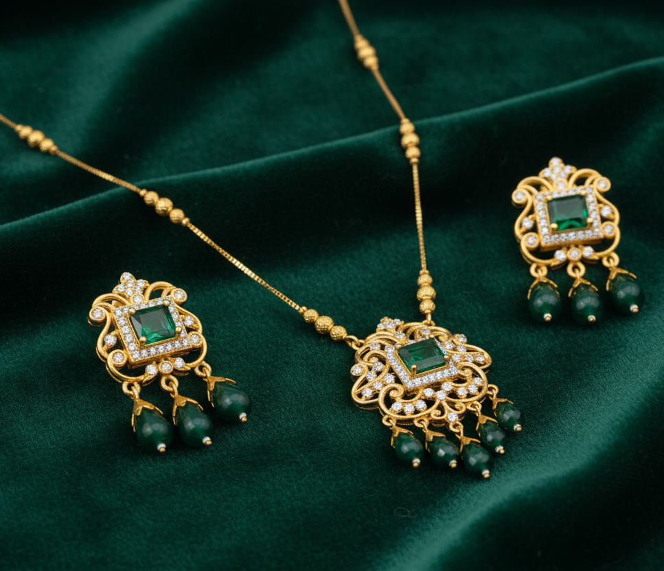 Green Set - Luxury Velvet Display