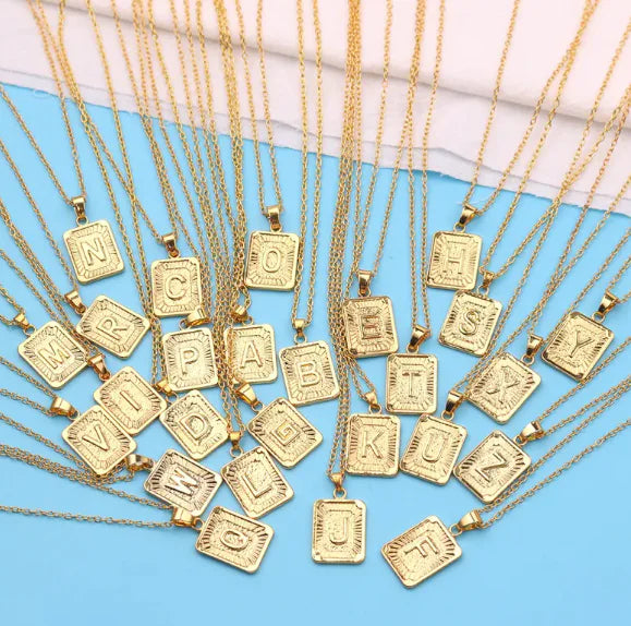 English alphabet pendant necklace