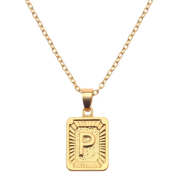 English alphabet pendant necklace