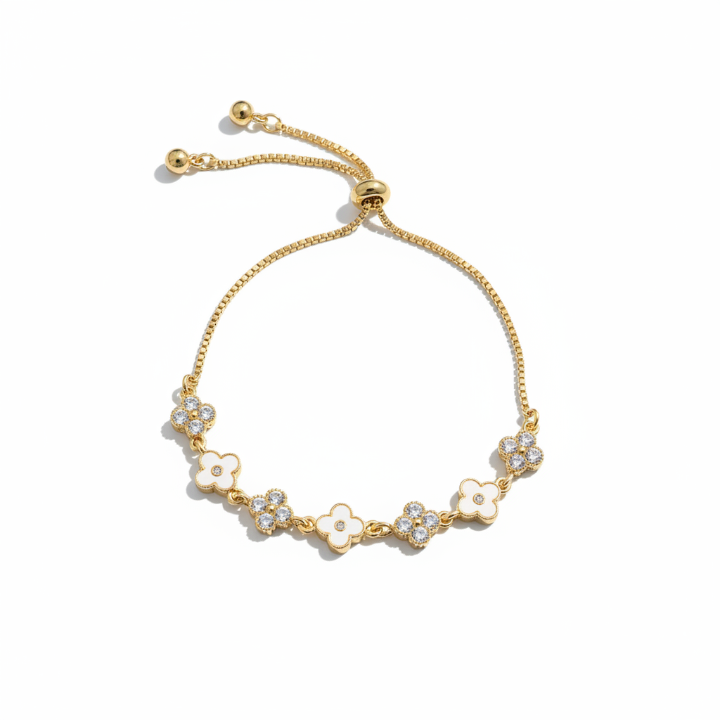 Professional jewelry product photo on white background