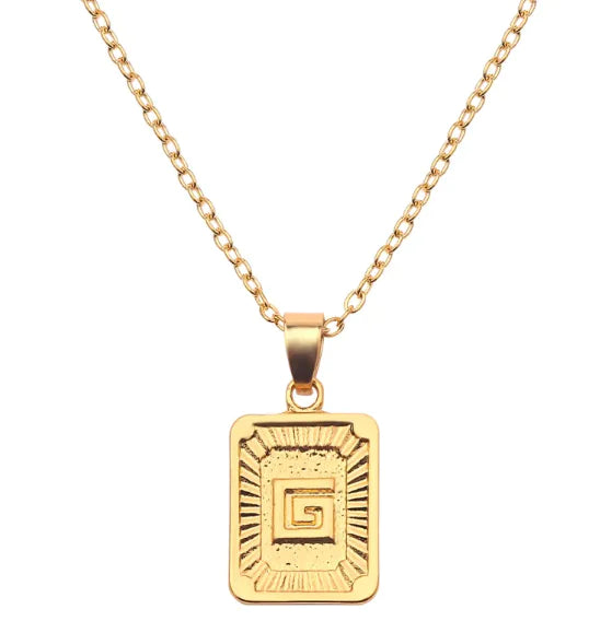 English alphabet pendant necklace