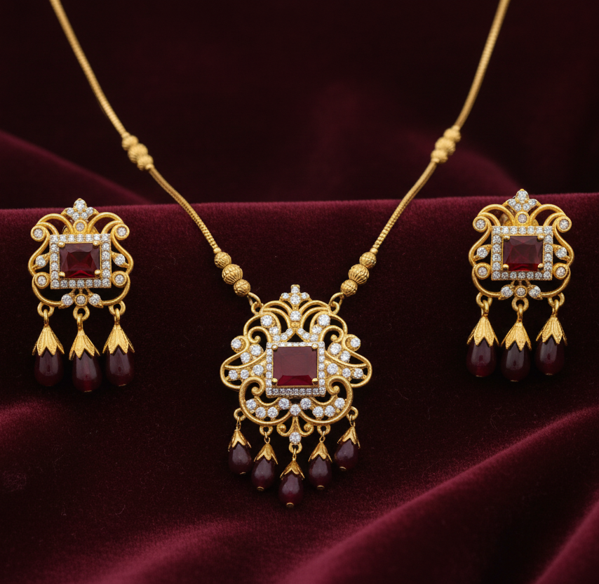 Red Set - Luxury Velvet Display