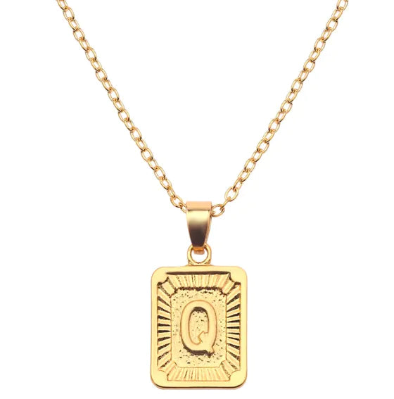 English alphabet pendant necklace
