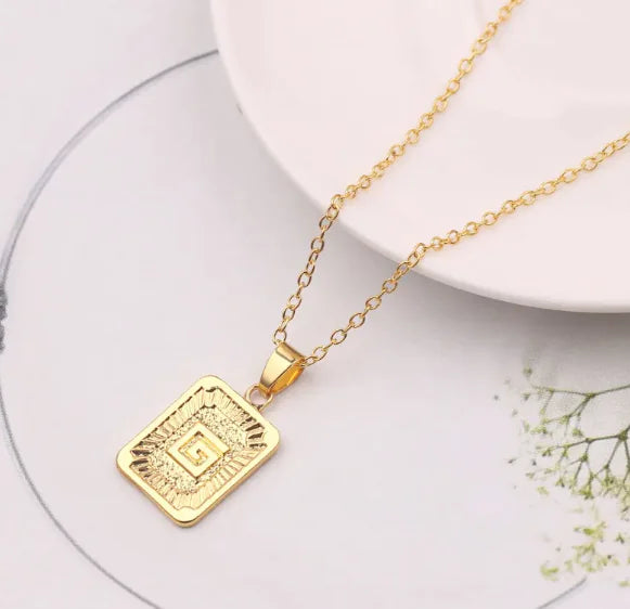 English alphabet pendant necklace