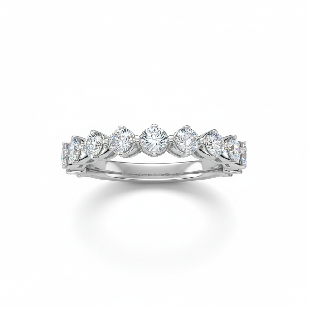 Spring Qiaoer 925 Sterling Silver Diamond Wedding Ring