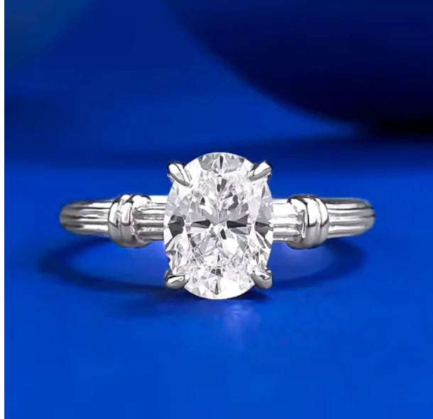 Charm Pear Cut Lab Diamond Ring in 925 Sterling Silver