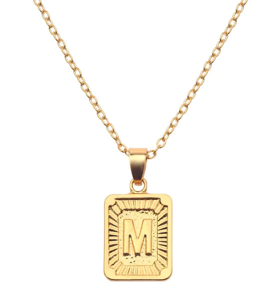 English alphabet pendant necklace