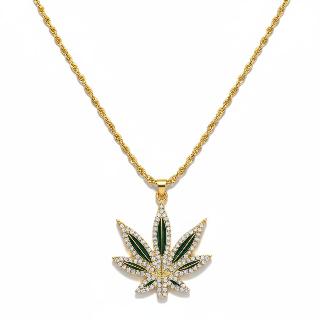 WeedChainz™ Iced Out Hip Hop Necklace - Corrected