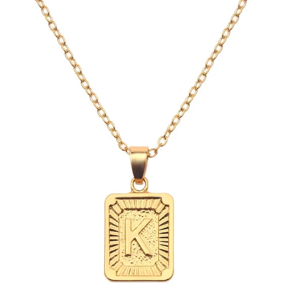 English alphabet pendant necklace